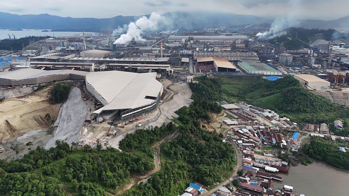 Foto udara kawasan pemukiman berbasis nikel di Sulteng. (dok. istimewa)