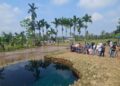 Air sinkhole di Limapuluh Kota bewarna kebiruan dan jernih. (ANTARA/HO-Frv)