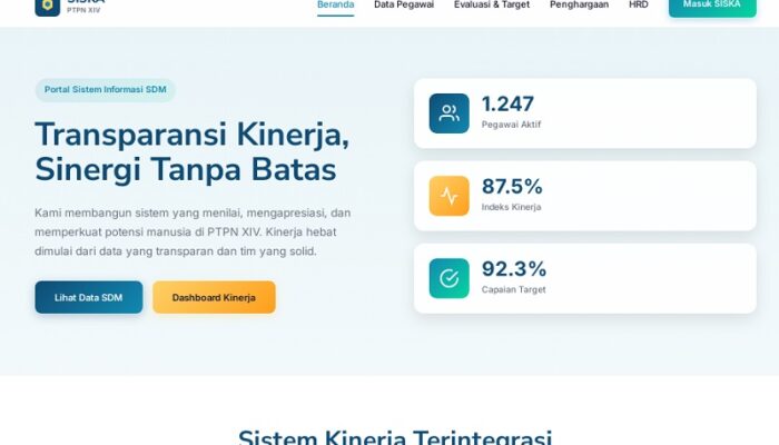 Portal Sistem Informasi SDM Modern untuk Transparansi dan Kinerja Berkelanjutan