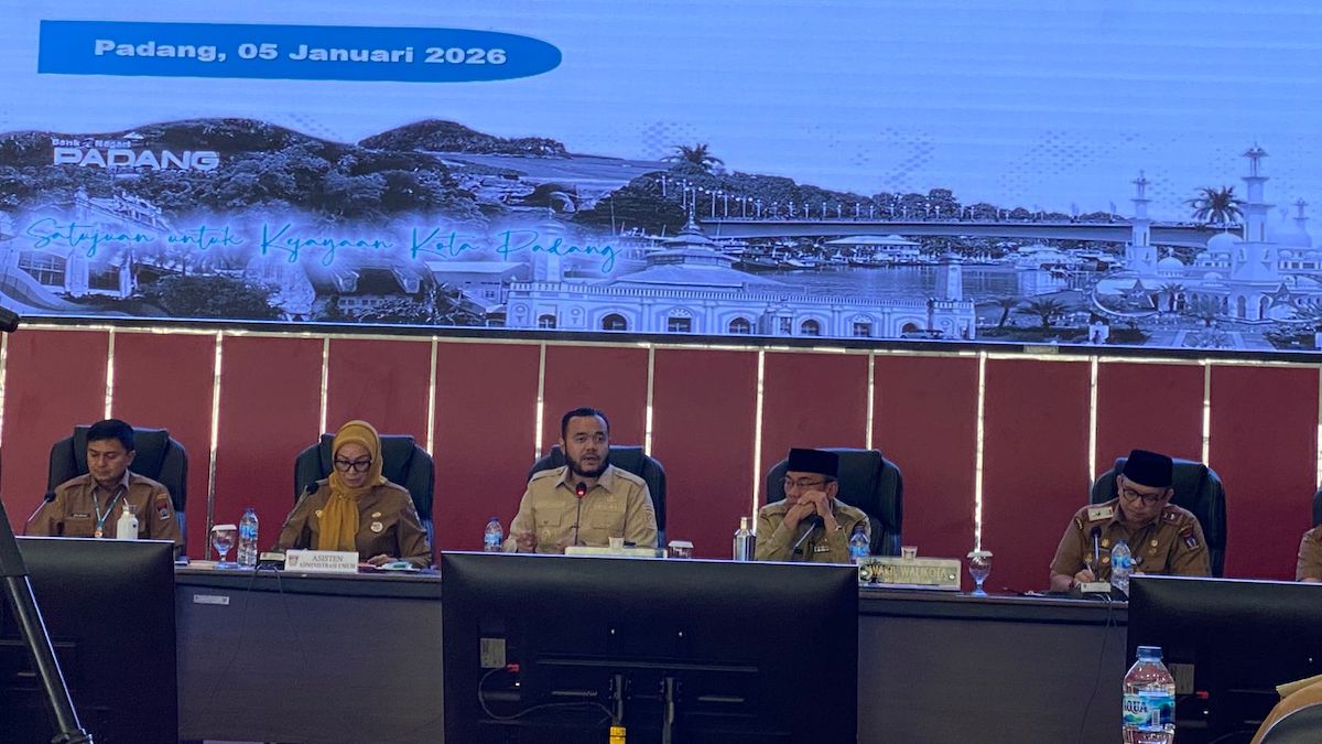 Rapat bulanan Pemko Padang dnegan pembahasan utama mitigasi bencana. (dok. Prokopim)