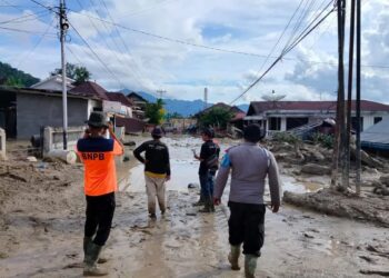Banjir bandang berulang yang terjadi di Jorong Pasar Maninjau, Kabupaten Agam. (dok. istimewa/Antara)