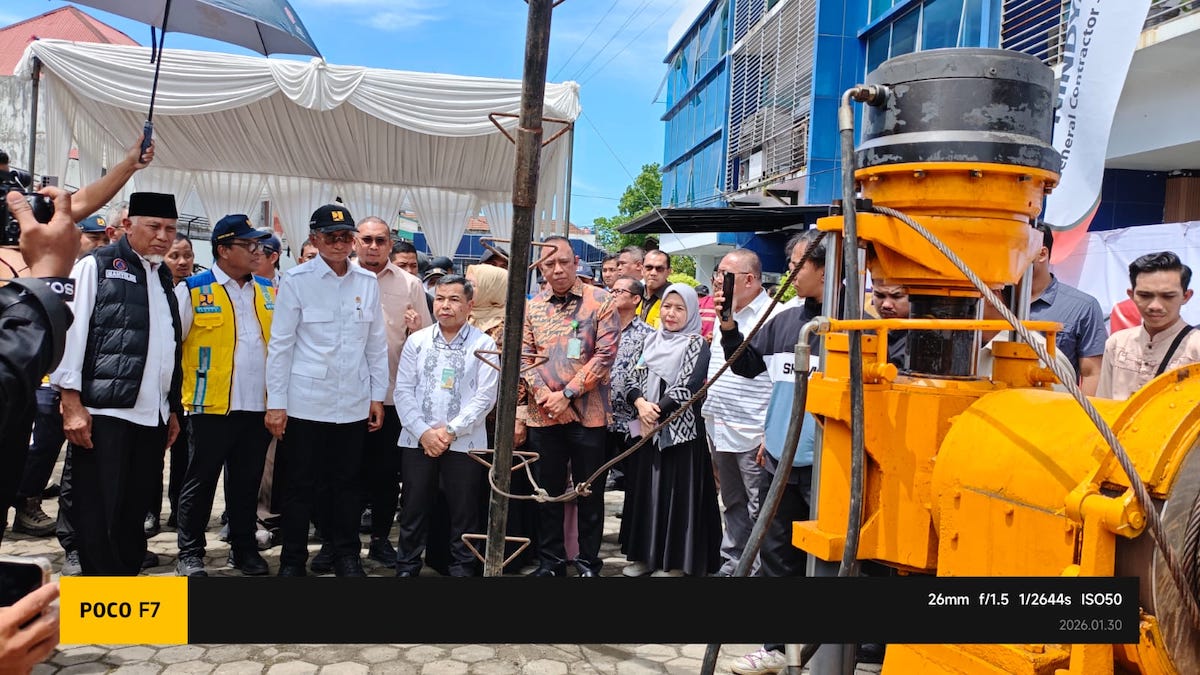 Sumur bor yang dibangun di RSUP DR M Djamil Padang. (dok. Radarsumbar/Embun)