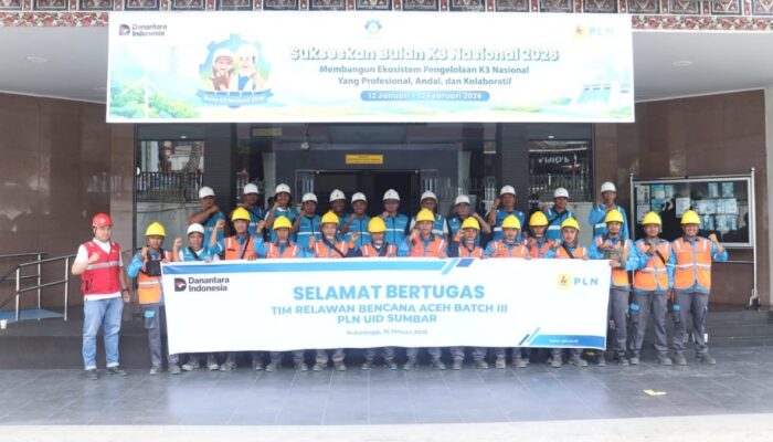 PLN UID Sumbar Kembali Kirim Relawan ke Aceh, Batch 3 Resmi Dilepas Manajemen PLN