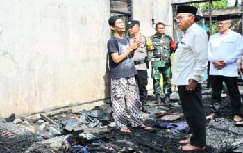 Wawako Maigus Nasir lihat lokasi kebakaran di Jati Pulai. (dok. istimewa)