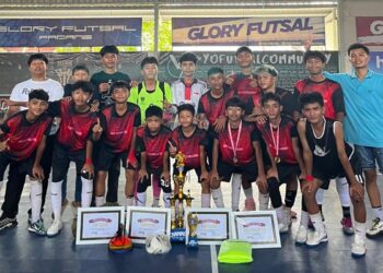 Tim futsal JMG Junior menjuarai turnamen Fafage Grand Champion League U-14. (Foto: Ist)