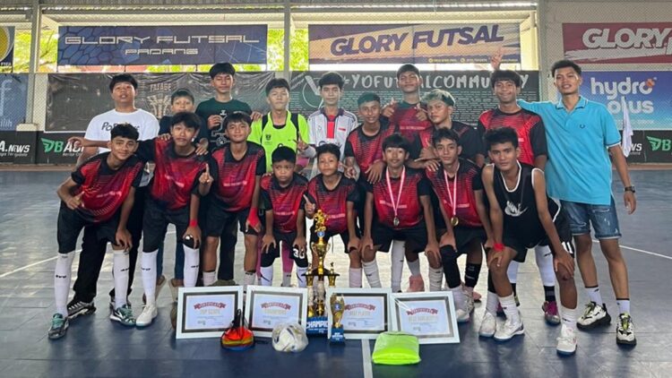 Tim futsal JMG Junior menjuarai turnamen Fafage Grand Champion League U-14. (Foto: Ist)