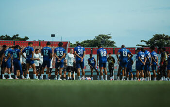 Latihan pemain Semen Padang FC jelang lawan Bali United. (dok. istimewa)