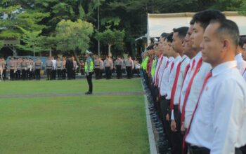 Apel Operasi Keselamatan Singgalang 2026 di halaman Mapolda Sumbar. (dok. istimewa)