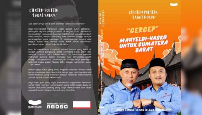 Buku ‘Gercep’ Mahyeldi-Vasko Untuk Sumbar, Satu Tahun Masa Jabatan