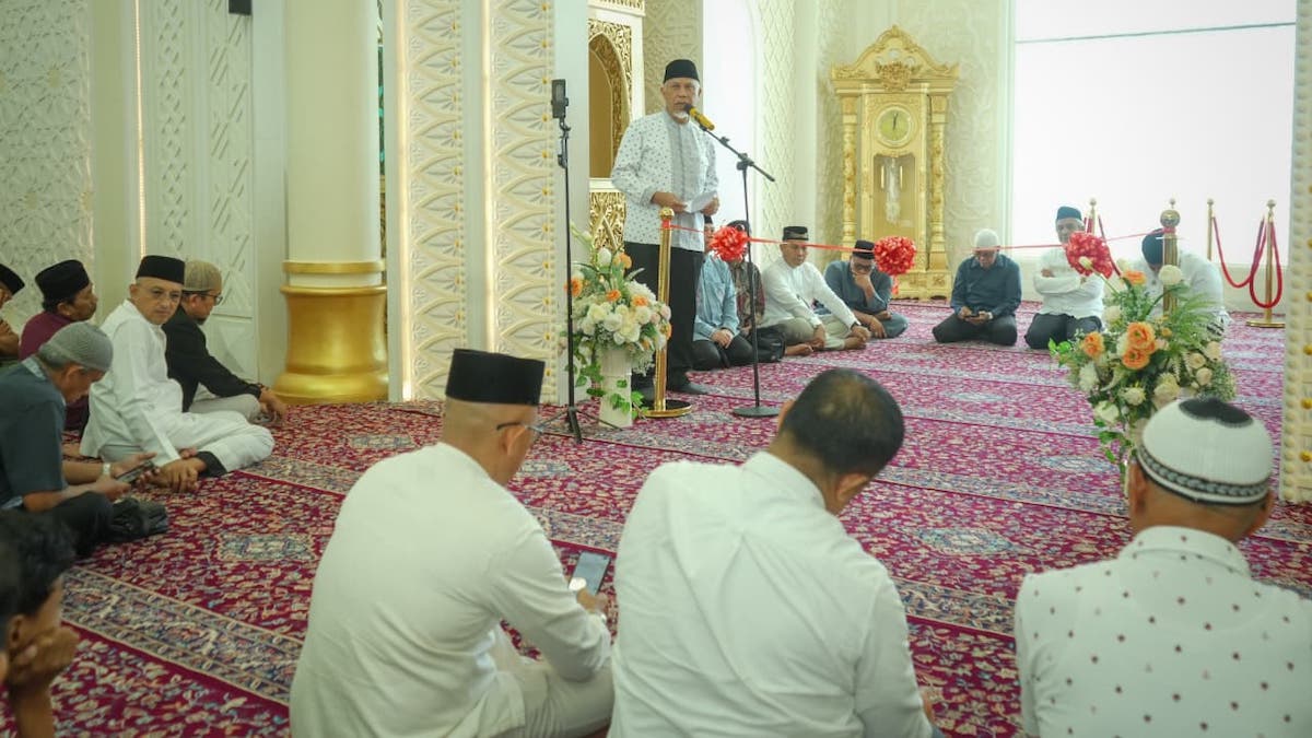 Gubernur Mahyeldi buka Ramadhan Halal Fest di Masjid Al Hakim Padang. (dok. istimewa)