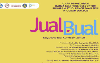 Ujian teater promosi doktor dosen ISI Padang Panjang dengan judul 'Jual Bual'. (dok. istimewa)