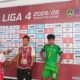 Pelatih PSPP Padang Panjang Dian Rama Saputra dan pemain Rori Prananda Putra saat post match conference usai laga melawan PSLA Sijunjung. (dok. istimewa)