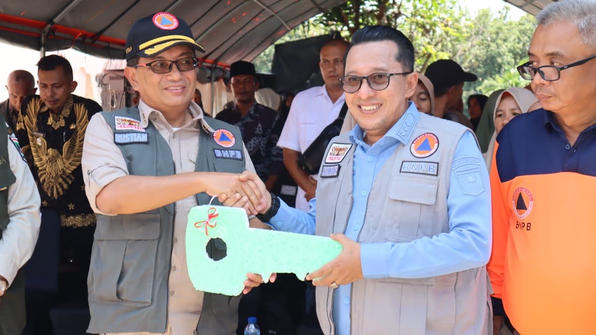 Peresmian huntara BNPB di Tanah Datar. (dok. istimewa)