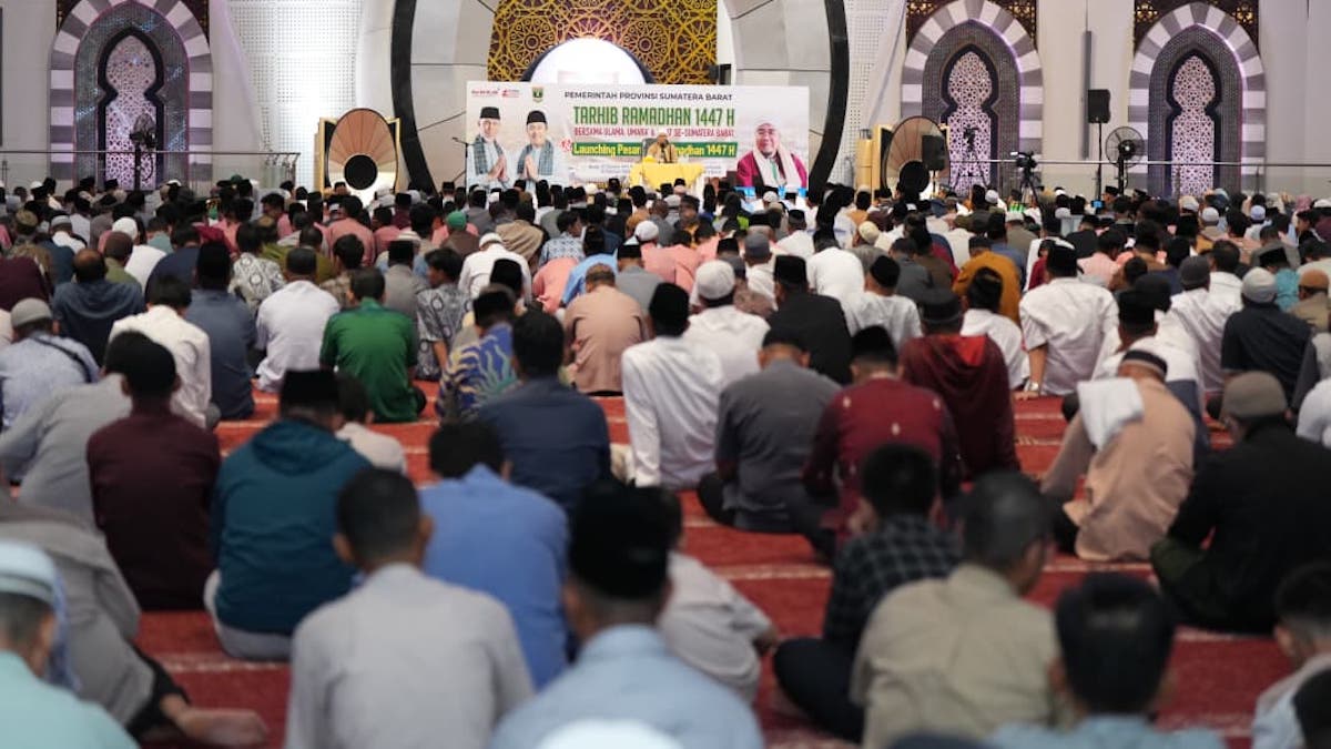 Tarhib Ramadhan dan pembukaan Pesantren Ramadhan di Masjid Raya Syekh Ahmad Khatib Al Minangkabawi. (dok. adpsb)