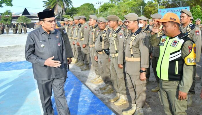 Wawako Maigus Nasir Pimpin Apel Gelar Pasukan Persiapan Ramadhan