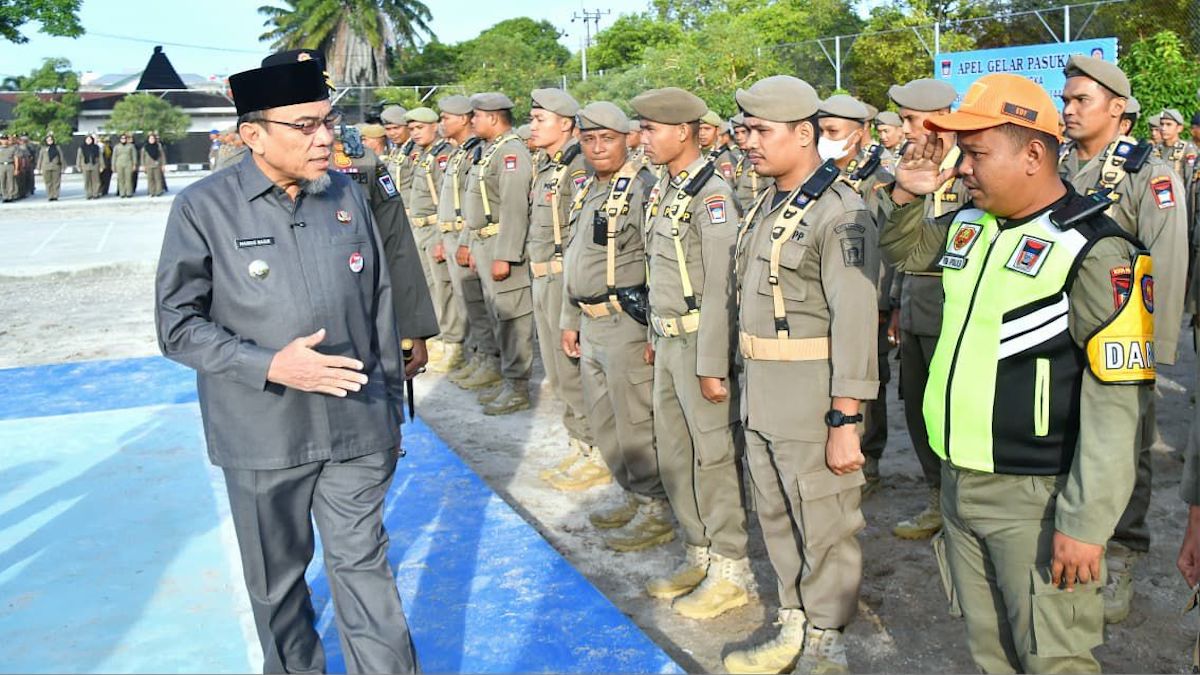 Wawako Maigus Nasir apel pasukan jelang Ramadhan. (dok. istimewa)