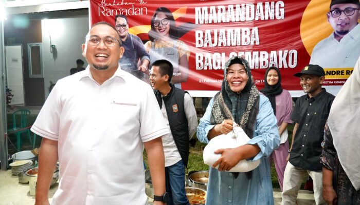 Andre Rosiade dan Chef Magdalena Marandang serta Makan Bajamba di Huntara Batang Anai