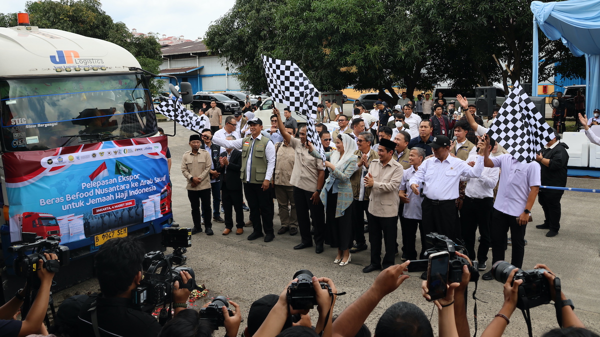 Pelepasan ekspor beras befood Nusantara ke Arab Saudi untuk jemaah haji Indonesia. (dok. istimewa)